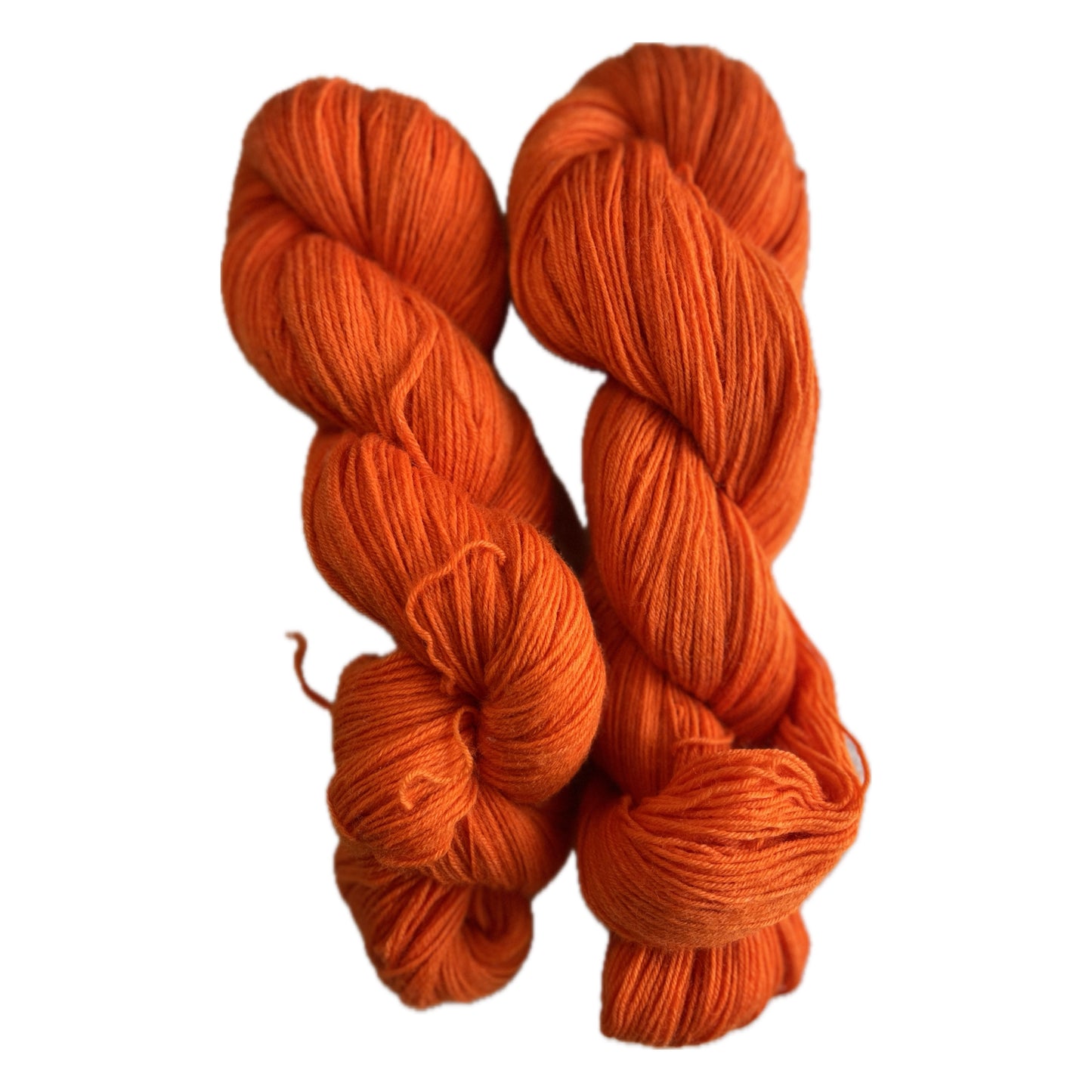 Sockenwolle orange, Wurzelfüße 24-1+2